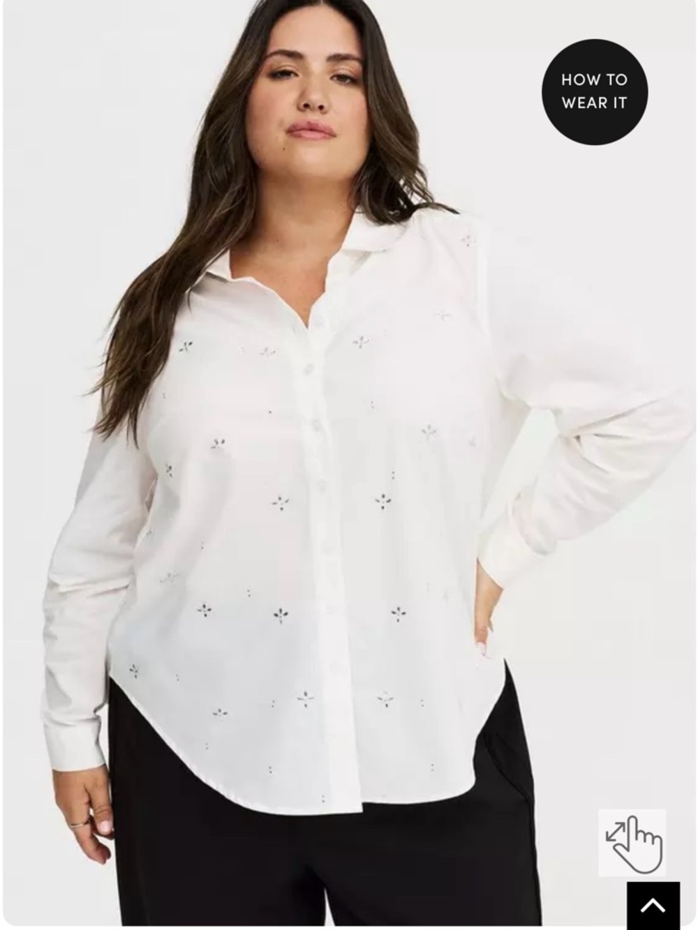 Lizzie Embellished Button-Up Shirt